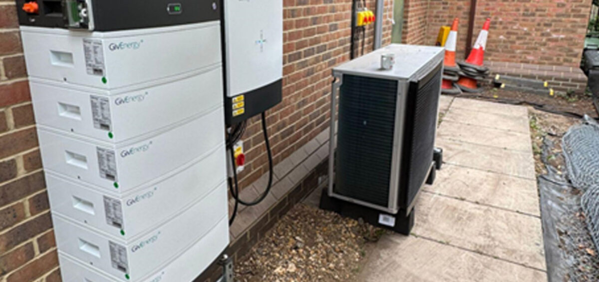 The fully electric ASHP system.