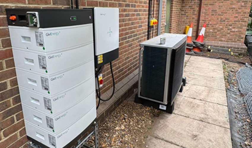 The fully electric ASHP system.